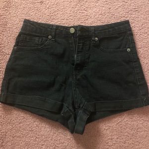 High Waisted Black Shorts
